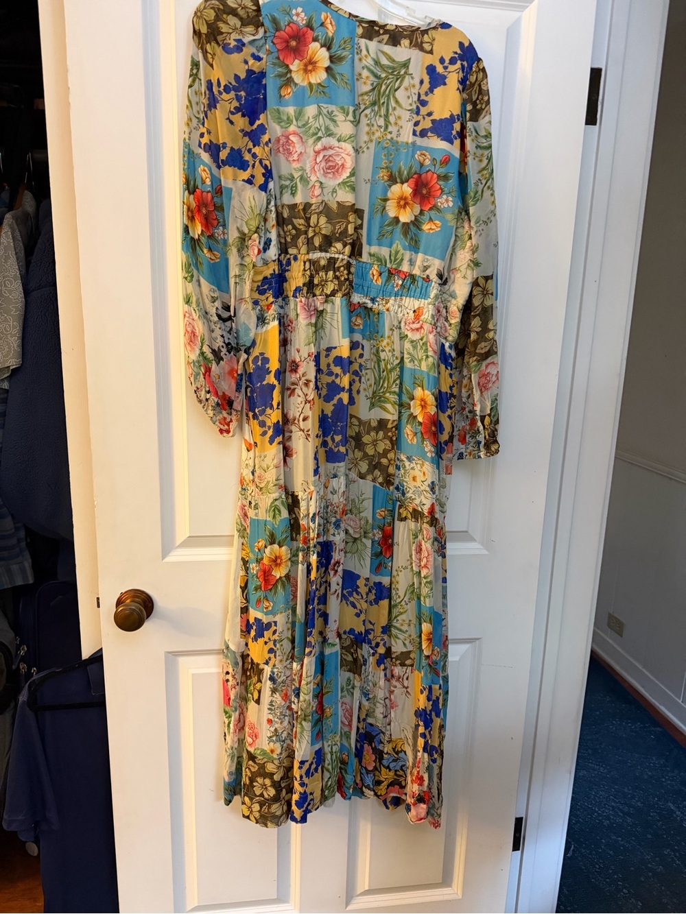 Anthropologie Floral Patchwork Maxi Dress - Picture 4 of 6